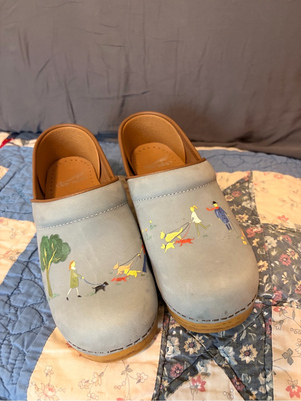 Dansko “Dog Park” limited edition with hand painted design.